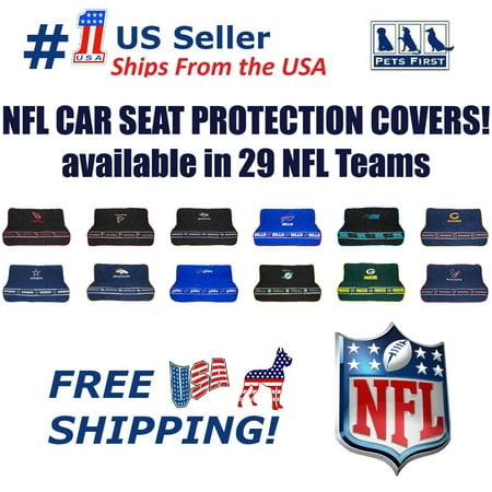 Pets First NFL Detroit Lions Premium Car Seat Protecting Cover, Durable, Waterproof, Fits most Car Rear