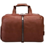 McKlein USA 18905 22 in. U Series Avondale Leather Triple Compartment Carry-All Travel Laptop Duffel Bag, Black