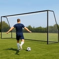 thumbnail image 2 of SLSY Steel Soccer Goals, 18x7/21x7/24x8 ft Soccer Goals for Backyard, Full Size Soccer Goal for Teens & Adults Training, 2 of 6