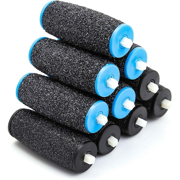 XINQIHANG 10 Pack Replacement Roller Heads for Amope Pedi Perfect Electronic Foot File - 5x Extra Coarse and 5x Regular Coarse