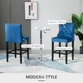 thumbnail image 4 of HOMCOM Upholstered Bar Stools Set of 2, Counter Height Wingback Barstools, 4 of 10