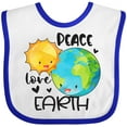 thumbnail image 3 of Inktastic Earth Day Peace Love Earth Boys or Girls Baby Bib, 3 of 4