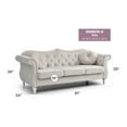 thumbnail image 2 of Glory Furniture Hollywood Velvet Sofa in Ivory, 2 of 6