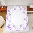 thumbnail image 4 of Manfei Cute Purple Bowtie Fitted Sheet Queen,Dreamy Bow Bedding,3-Piece,1 Fitted Sheet and 2 Pillowcases, 4 of 6