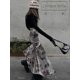 thumbnail image 5 of Faldas florales de trompeta para mujer, estilo retro de calle, estilo francés, moda de primavera y verano, elegantes, combinables, ajustadas y chic., 5 of 6