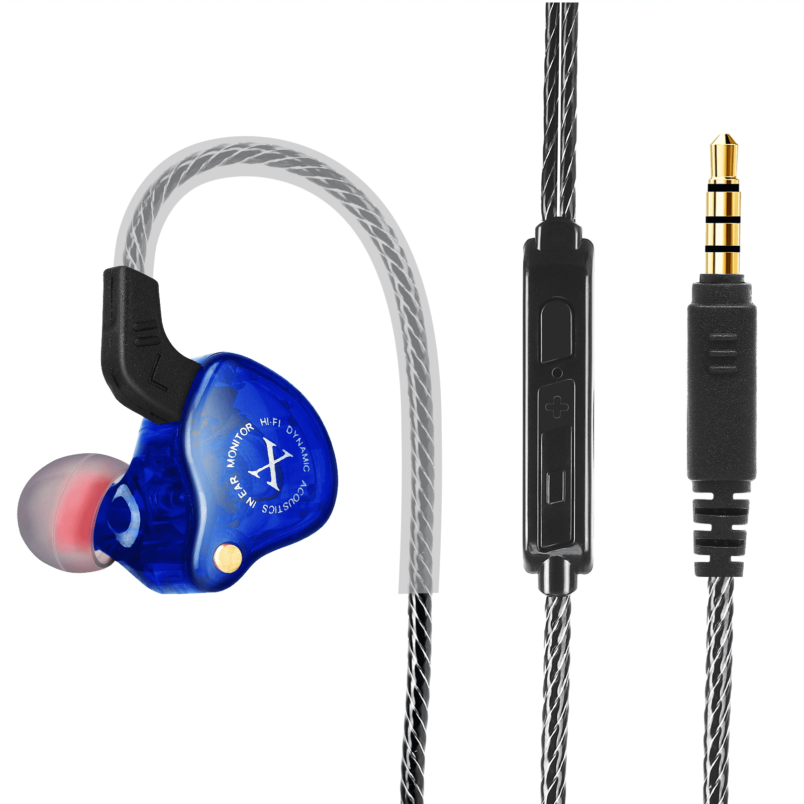 UrbanX iX2 Pro Dynamic Hybrid Dual Driver in Ear Musicians Earphones With  Mic Tangle-Free Cable in-Ear Earbuds Headphones For Lava Z81 