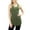 Army Green, variant on Womens Solid Basic Cotton Racerback Tank Top