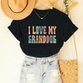 thumbnail image 2 of Lovskoo 2024 Summer Tops Womens Fashion Short Sleeve Round Neck Trendy "I Love My Granddog" Printed T-Shirt Casual Loose Shirt Tops Black 3XL, 2 of 7