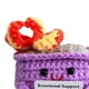 thumbnail image 2 of Lindo Crochet Contenedor Basura Fuego Apoyo Emocional Regalos Divertidos () Púrpura, 2 of 9