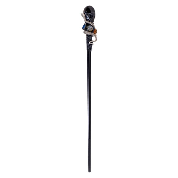 Halloween Witch Magic Wand, Handmade Wizard Scepter Cosplay Prop, Mysterious Amethyst Decorated Party Accessory for Halloween & Holiday Gift
