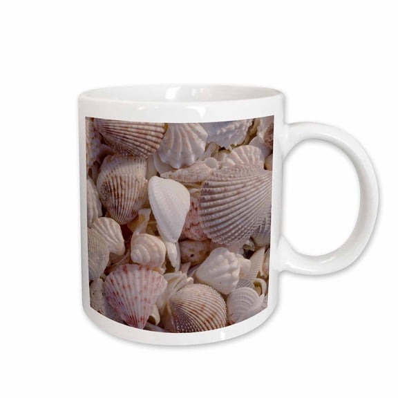 3drose, Usa, Fl, Sanibel, Seashells Washed Up on Beach - Us45 Rti0045 - Rob Tilley, 15oz Mug