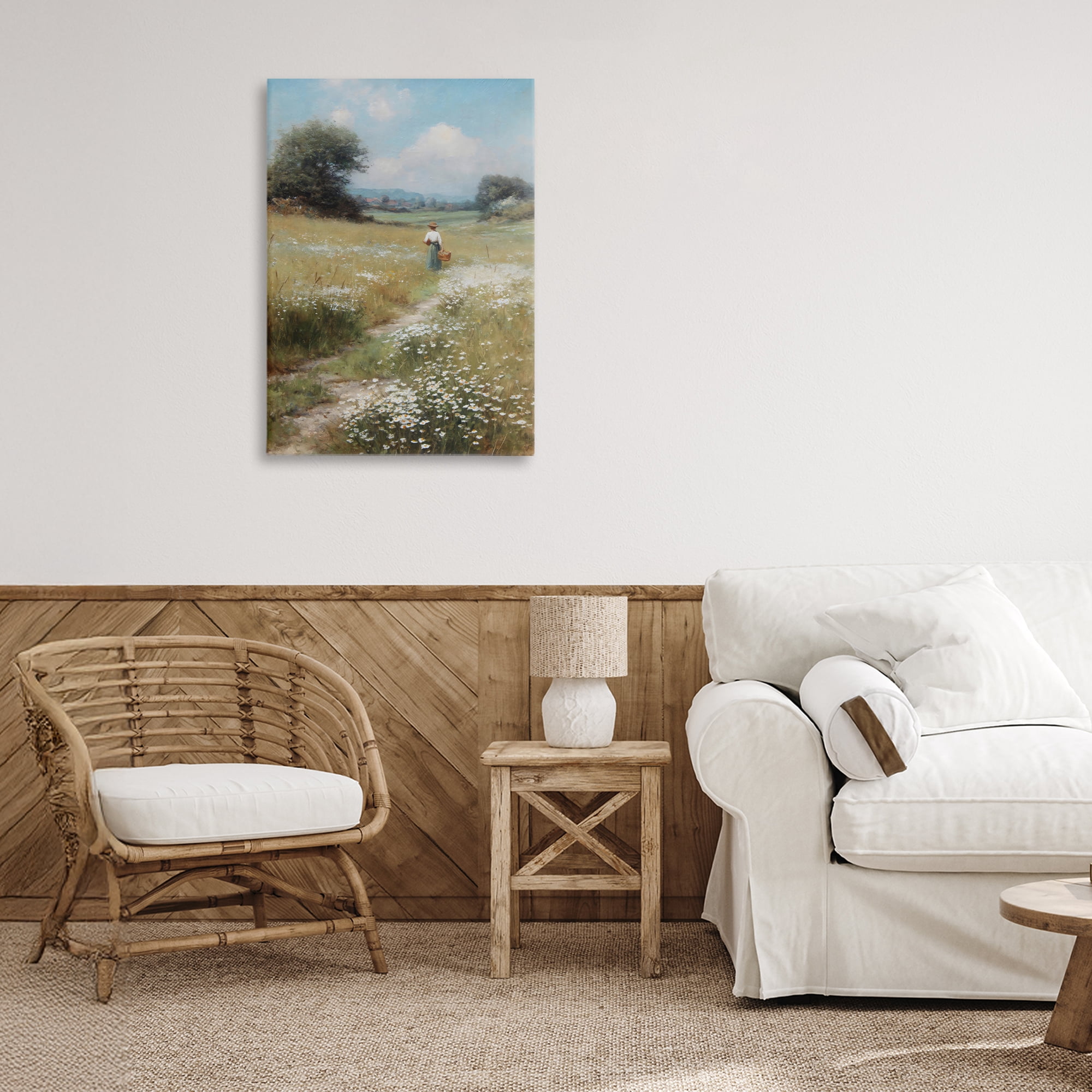 Stupell Industries Flower Gazing in Summer Meadow Canvas Wall Art, design by Petal Prints Design