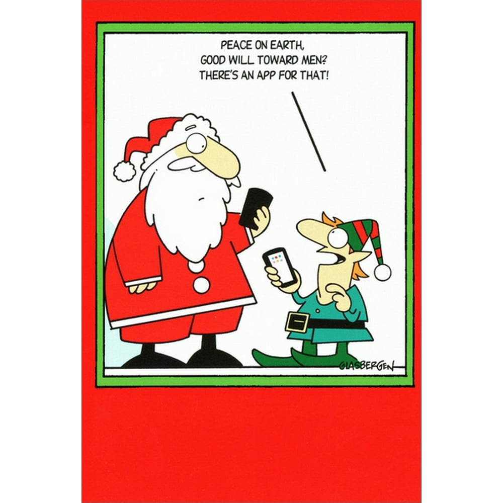 Nobleworks Appy Holidays Funny / Humorous Christmas Card