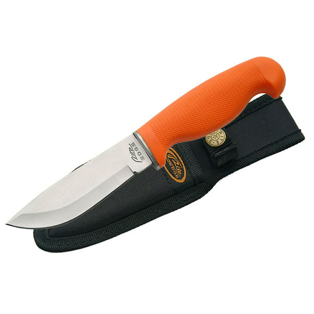 Rite Edge Knives Drop Point Hunters Choice Fixed Blade Knife With Contoured Bright Orange Te Multi Colored Walmart Com Walmart Com