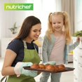 thumbnail image 4 of NutriChef 8-Piece Nonstick Stackable Bakeware Set - PFOA, PFOS, PTFE Free Baking Tray Set w/Non-Stick Coating, 450&deg;F Oven Safe, Round Cake, Loaf,, 4 of 10