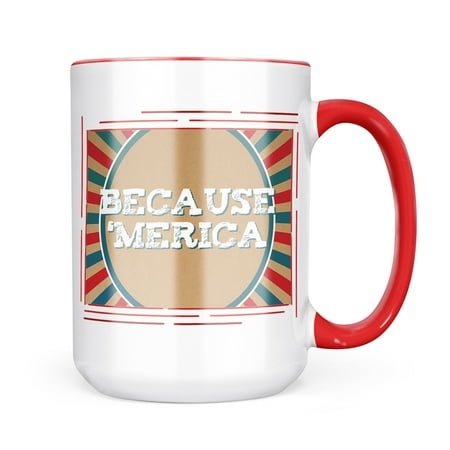 

Christmas Cookie Tin Because Merica Fourth of July Vintage Poster Design Mug gift for Coffee Tea lovers