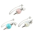 thumbnail image 2 of Guardurnaity Elegante colgante de cono de ágata de amplia aplicación y cómodo de llevar Colgante de cono de ágata natural Ropa, zapatos y accesorios Miscelánea Rosa claro, 2 of 6