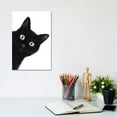 thumbnail image 3 of AatoeaX "Black Cat" Canvas Print Modern Wall Art Canvas Poster – Aesthetic Print for Home, Office Decor, 8"x12"or12"x8",Black Frame, 3 of 4