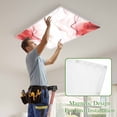 thumbnail image 4 of Marble Red Magnetic Fluorescent Light Covers for Ceiling Lights 2x4Ft,Gold White Modern Gradient Ocean Wavy Ripple Office Classroom Kitchen Drop Ceiling Light Covers Filters Shade Panel 2Packs, 4 of 9