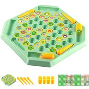 HUISZJ Flip-Match Board Game, Fruit Animal Matching Chess Board, Interactive Family Memory Flipping Chess Game for Party Home Birthday Supplies