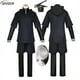 thumbnail image 1 of Anime japonés Tokyo Ghoul Cosplay Kaneki Ken Cosplay disfraz chaqueta con capucha pantalones cortos conjunto completo trajes hombres uniformes máscaras, 1 of 5