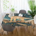 thumbnail image 3 of Yayeee Tablecloths 60" x 60" Rectangle Wrinkle Resistant Party Table Cover, Dinosaur at Night, 3 of 8
