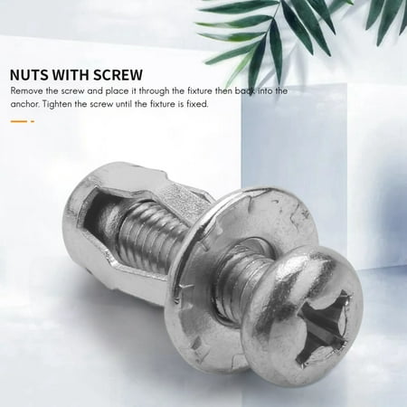 

Screws 20 Pcs M6x25 Jack Nuts Car Metal Screw Petal Nuts with Screw for Hollow Wall Iron Skin