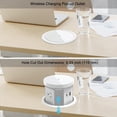 thumbnail image 4 of Automatic Pop Up Outlet, 4.33 inch Pop Up Outlet for Countertop with 15W Wireless Charger 3 AC Plug 1 USB-A 1 USB-C Hidden Outlet 5 FT Cord for for Kitchen/Home/Office (White), 4 of 7
