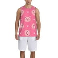 thumbnail image 4 of Easygdp Cartoon Pigs and Hearts Men's Mesh Basketball Jersey Quick Drying Sleeveless Shirts Fitted Muscle Tank Tops Sport Round Neck T-Shirt - Medium, 4 of 9