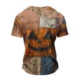 thumbnail image 5 of Halloween Shirts for Men Funny Jack-o'-lantern Face Print Graphic Halloween T Shirts Plus Size Short Sleeve Halloween Blouse Tops, 5 of 5