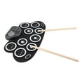 thumbnail image 4 of Roll Up Drum Set, Electronic Drum Set USB Recargable 10 Niveles Volumen de Sonido para Reproducir Casera, 4 of 7
