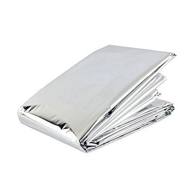 ASR Outdoor Reflective Mylar Insulated Thermal Blanket Emergency Preparedness Items 84 x 52 Inches