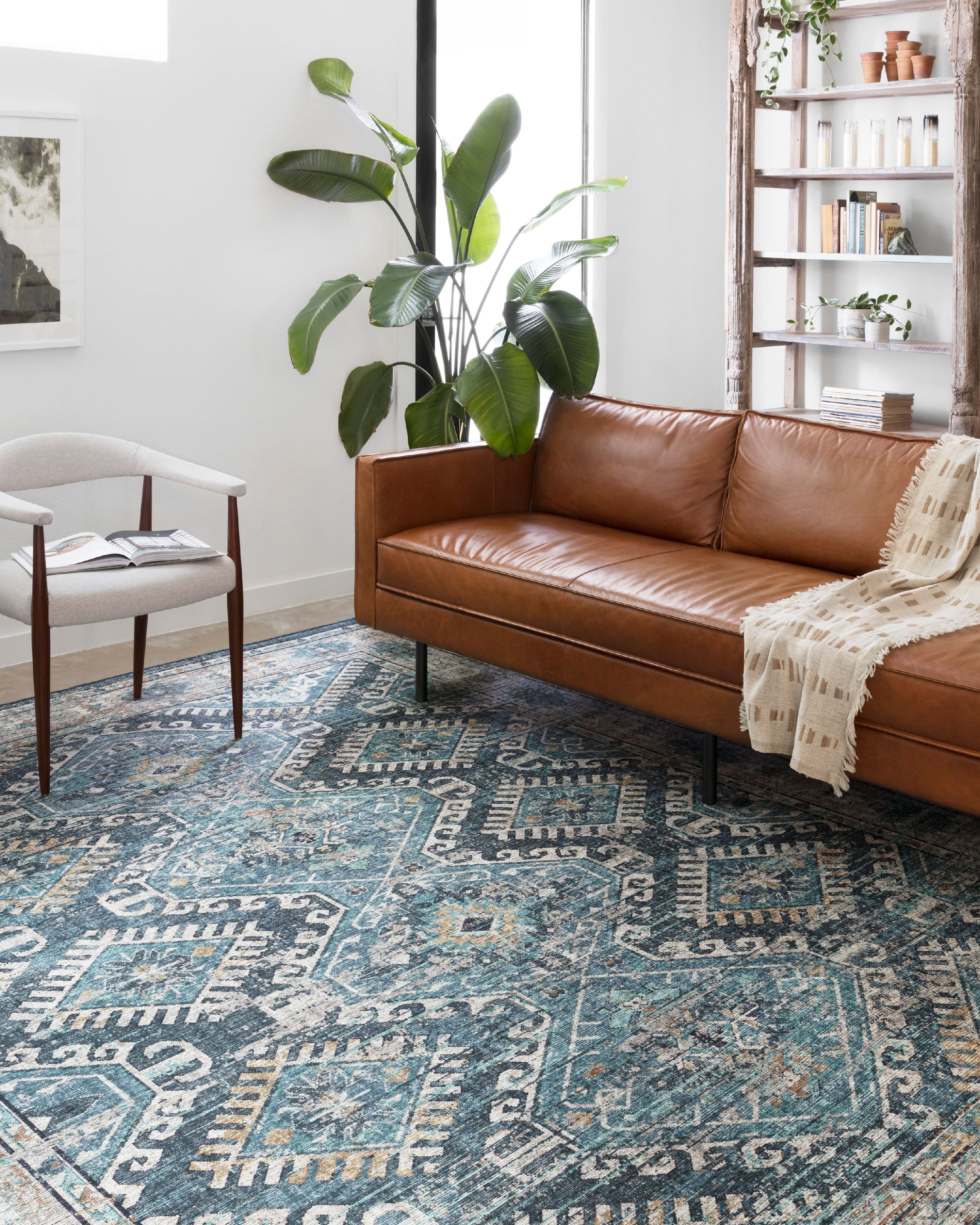 Loloi Skye Oriental Denim / Natural Area Rug