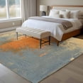thumbnail image 4 of Burnt Orange Cement Gray Area Rugs 8'x10', Washable Small Throw Rugs for Living Room Patio, Modern Abstract Art Orange Indoor Outdoor Rug Non-Slip Low Pile Carpet Runner Reversible Floor Mats, 4 of 8
