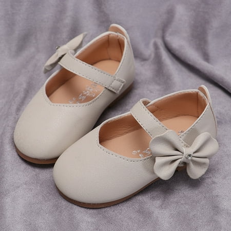 

Hunpta Leather Shoes For Kids Toddler Infant Kids Baby Girls Cute Solid Butterfly Knot Princess Leather Shoes