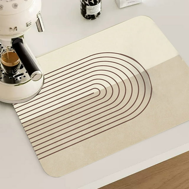 Countertop Diatomite Water-absorbing-drying Mat Hand-washing Countertop Heat Insulation Non-ironing Mat Abrasion Kitchen Draining Mat