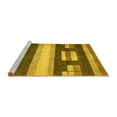 thumbnail image 2 of Ahgly Company Machine Washable Indoor Rectangle Abstract Yellow Modern Area Rugs, 2' x 5', 2 of 4