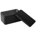 thumbnail image 4 of Mini contenedor portátil de hojalata rectangular para guardar hojas de té y dulces, ideal para el hogar, 13 x 8 x 6 cm (negro), 4 of 5