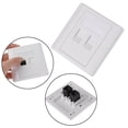 thumbnail image 3 of 2 Ports CAT6 Ethernet Wall Plate Outlet RJ45 LAN Port Computer Telephone Wall Mounting Outlet Wall Coupler Plate, 3 of 8