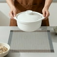 thumbnail image 4 of Unique Bargains Set of 6 Plastic Placemats for Table Decor Indoor Outdoor Blue Brown, 4 of 6