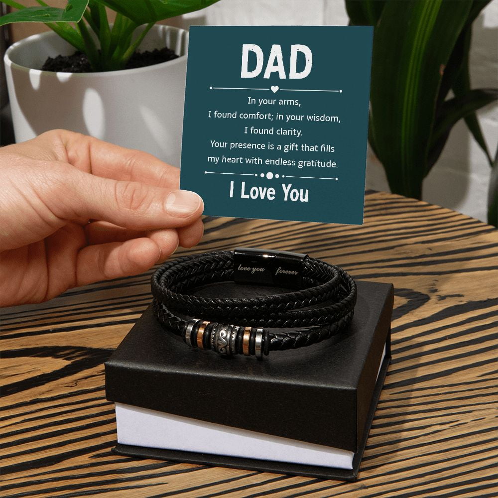 To My Dad In Your Arms Love You Forever Bracelet