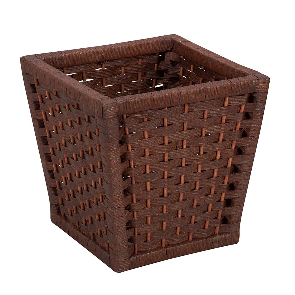 ML7031 Paper Rope Wicker Waste Basket For Bedrooms & Bathrooms