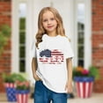 thumbnail image 2 of Ugoldhm Stylish Girls Short Sleeve T-Shirts Crew Neck Loose Graphic Print Basic Casual Summer Tops 3-10 Years, 2 of 8