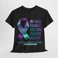 thumbnail image 3 of Suicide Prevention Awareness Month Teal Ribbon T-Shirt ID-0628-DUXW, 3 of 7