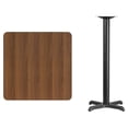 thumbnail image 2 of Bowery Hill 30" Square Restarant Bar Table in Black and Mahogany, 2 of 5