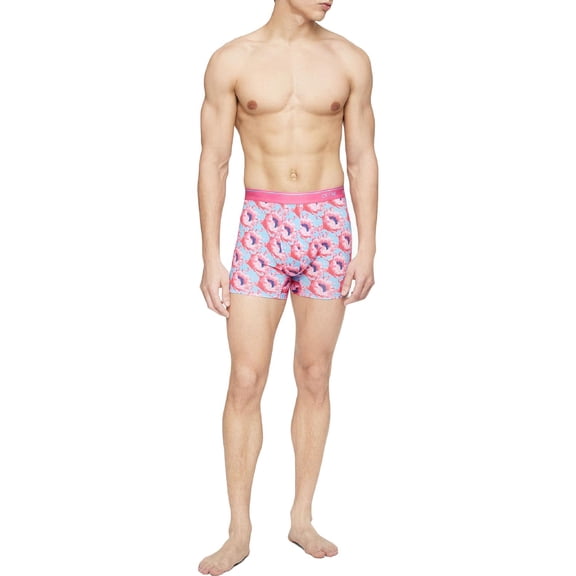 Calvin Klein Mens Microfiber Floral Boxer Briefs