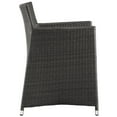 thumbnail image 4 of Side Dining Chair and Table Set, Brown White, Rattan, Wicker, Outdoor Patio Balcony Cafe Bistro Garden Hospitality Restaurant, Modern Contemporary HB32688, 4 of 7
