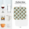 thumbnail image 5 of Leather Coasters with Heat-resistant for Drinks, Colorful Parrot Flower Palm Leaf Cup Coasters Cup Pad Mat for Tabletop Protection, Coffee Table, Office Desk and Housewarming Gift, 5 of 5