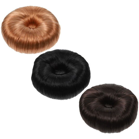 FRCOLOR 3Pcs Hair Bun Holder Hair Extension Scrunchies Hairpiece Donuts Hairpieces