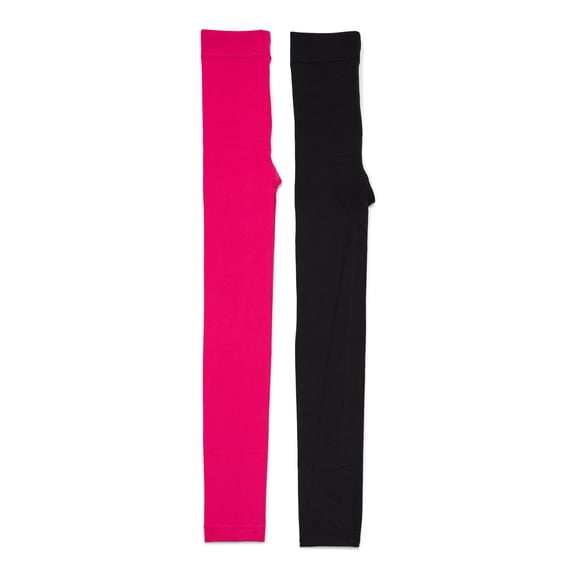 Wonder Nation Girls Footless Tights, 2-Pack, Sizes S-L
